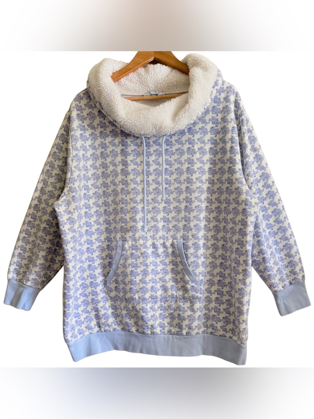 PAJAMAGRAM Supersoft Cozy Comfy Casual Shearling Rollneck Pajama Sweatshirt 2X